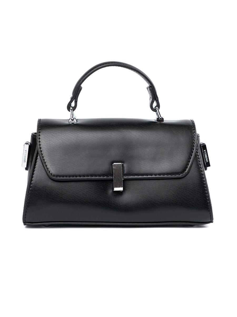 Elegant Black Handbag with Strap