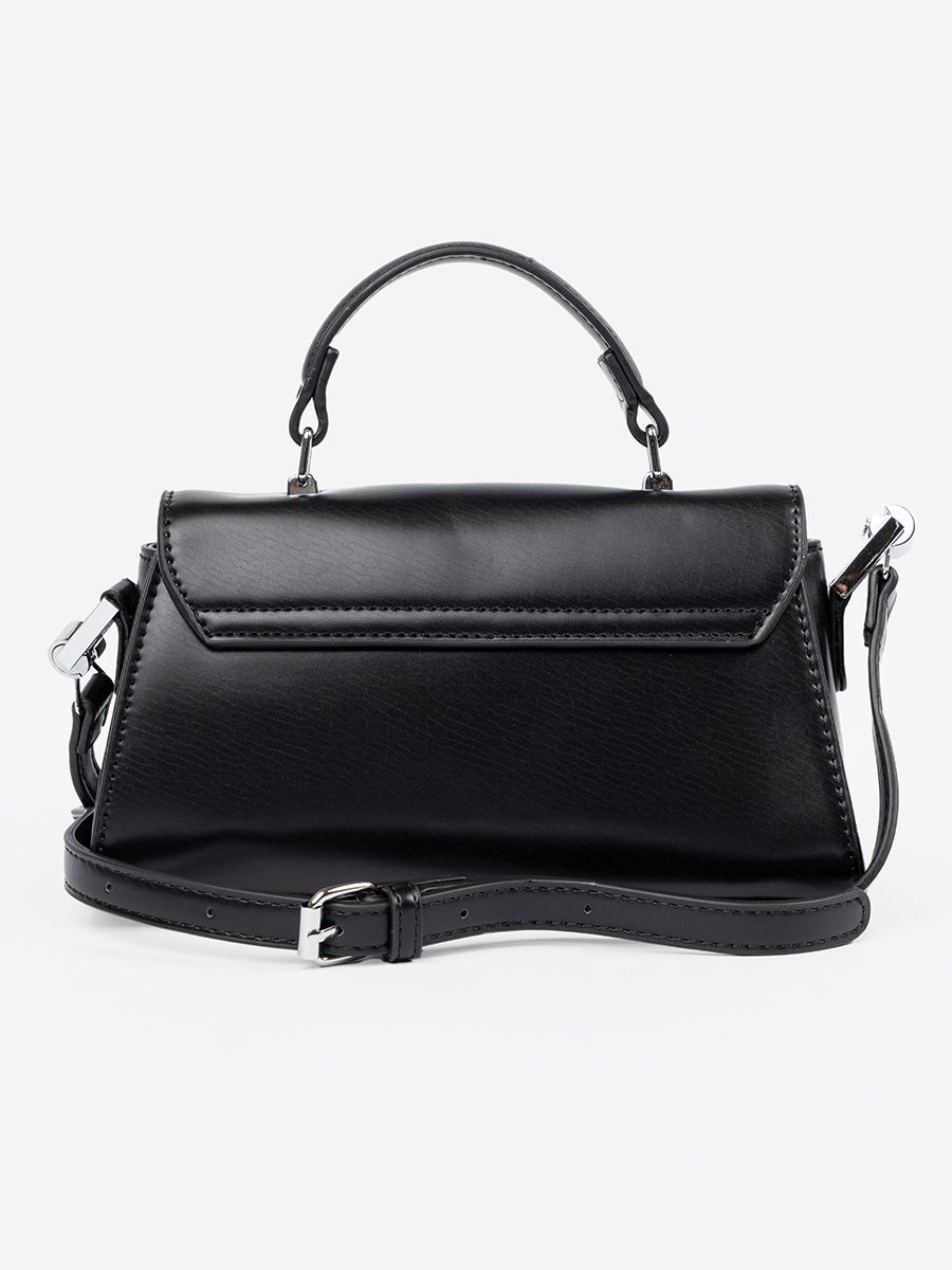 Elegant Black Handbag with Strap