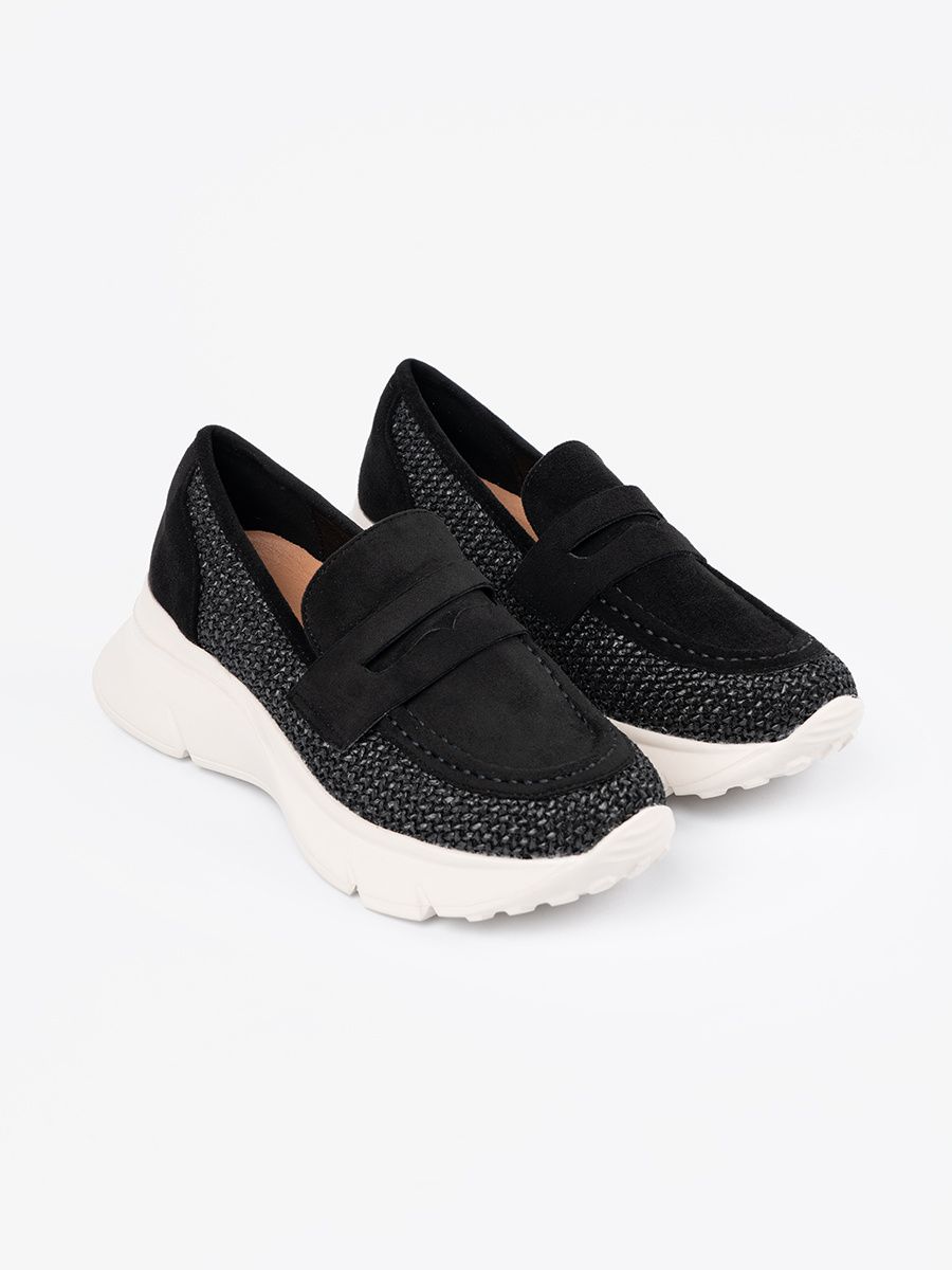 Black Loafers with Thick Sole