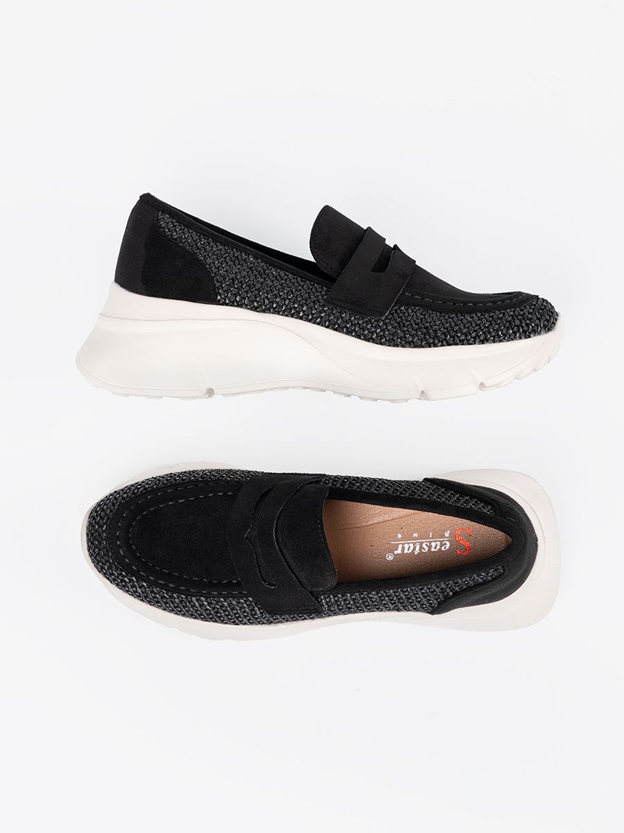 Black Loafers with Thick Sole