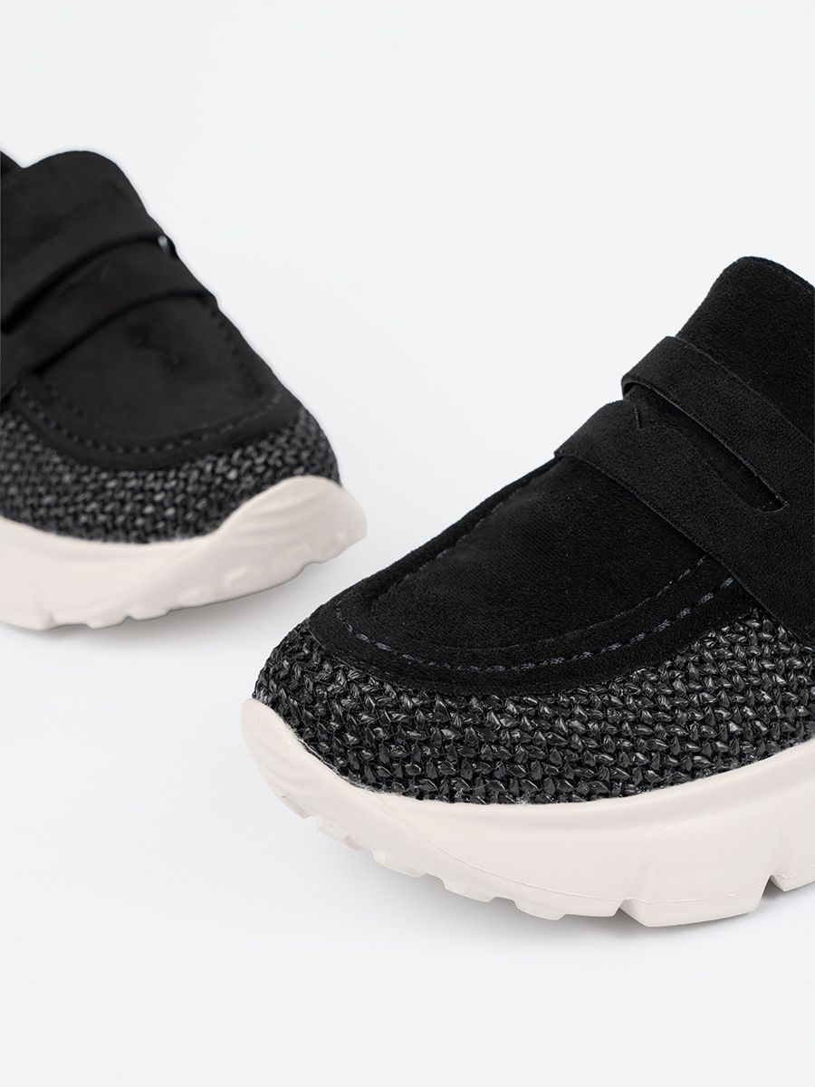 Black Loafers with Thick Sole
