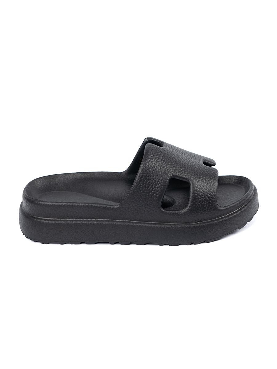 Black Platform Slippers