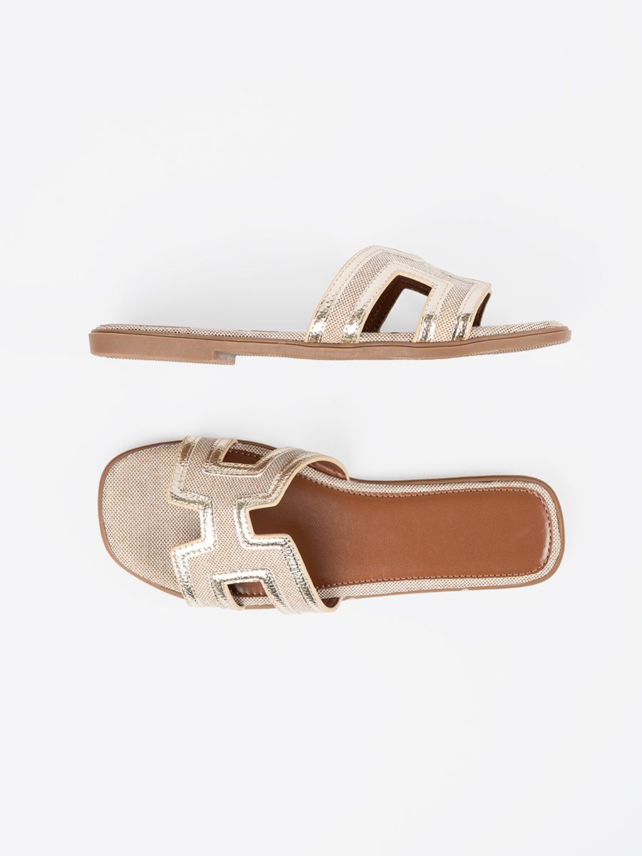Gold Flat Sandals