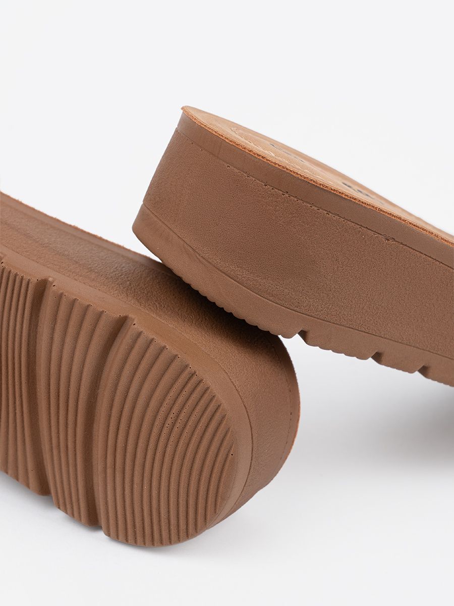 Black Slippers with Golden Buckle