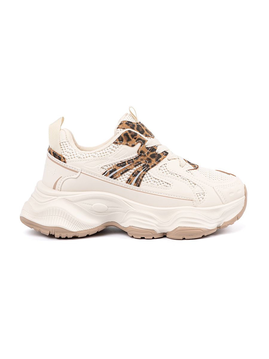 Sneakers with Thick Sole in Leopard Print