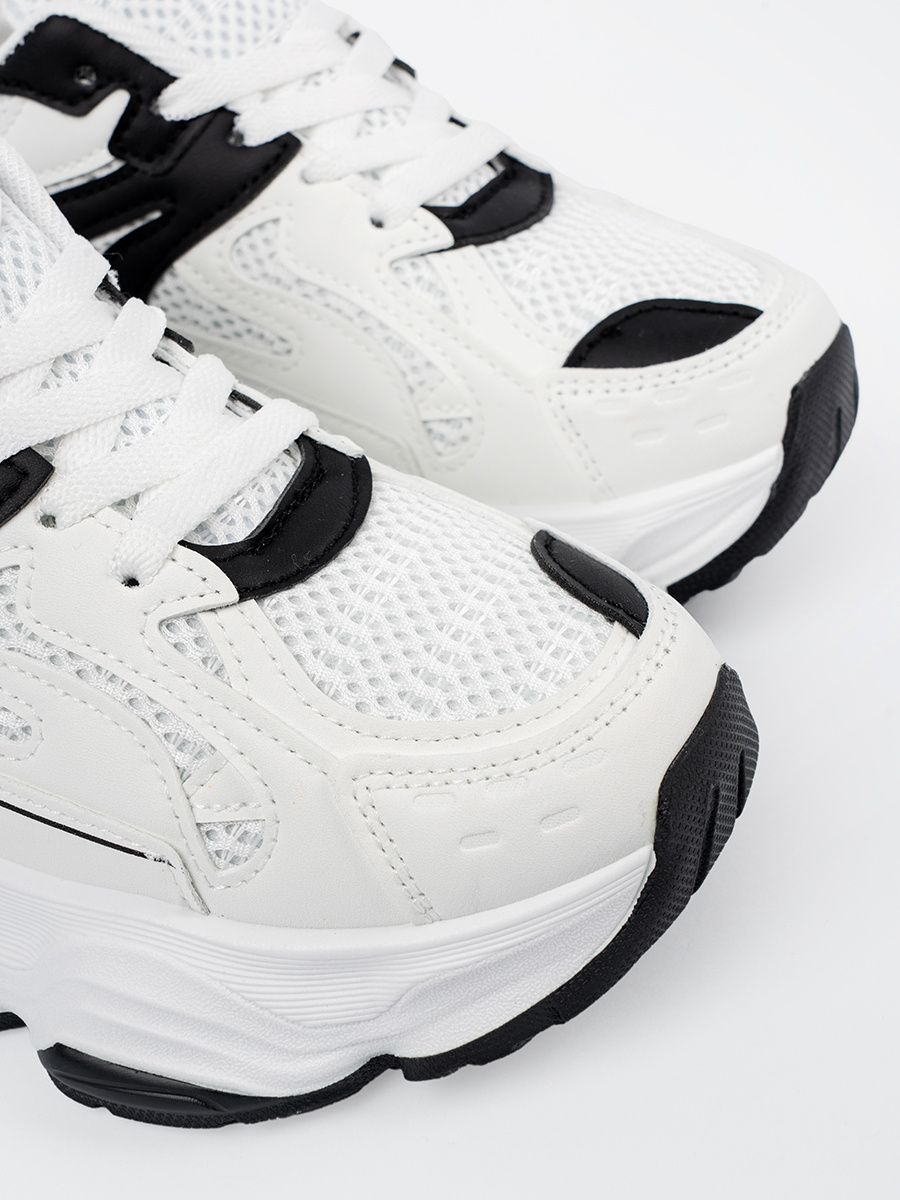 White Sneakers with Thick Sole