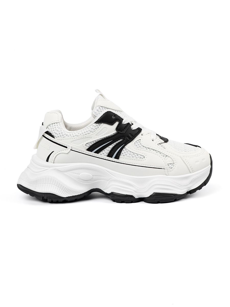 White Sneakers with Thick Sole