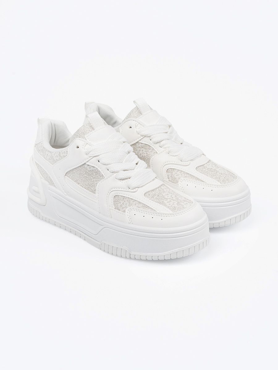 White Lace Sneakers