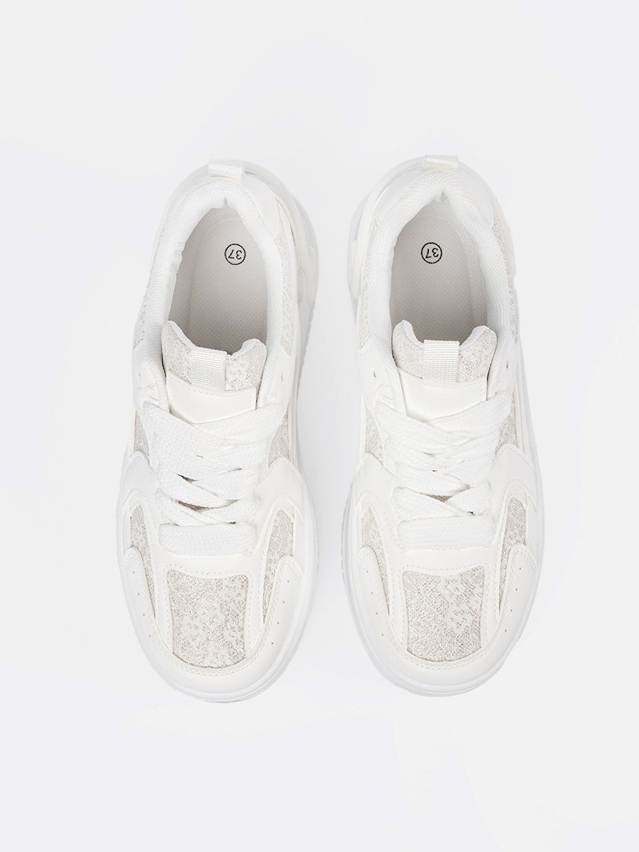 White Lace Sneakers