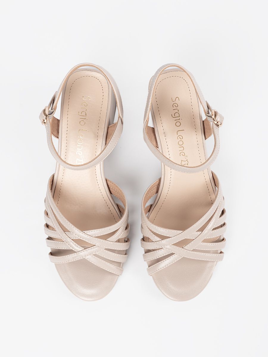 Elegant Beige Sandals by Sergio Leone