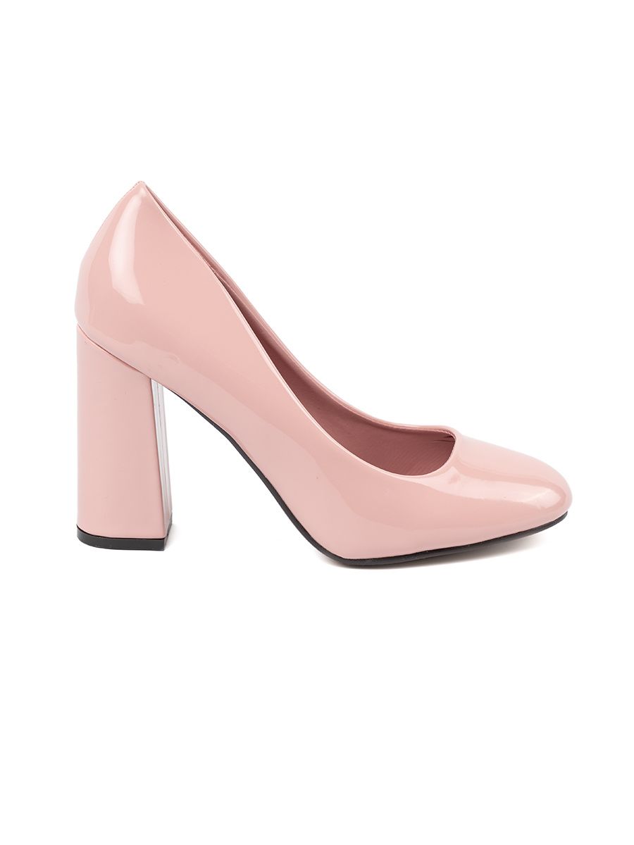 Pink Patent Leather Block Heels