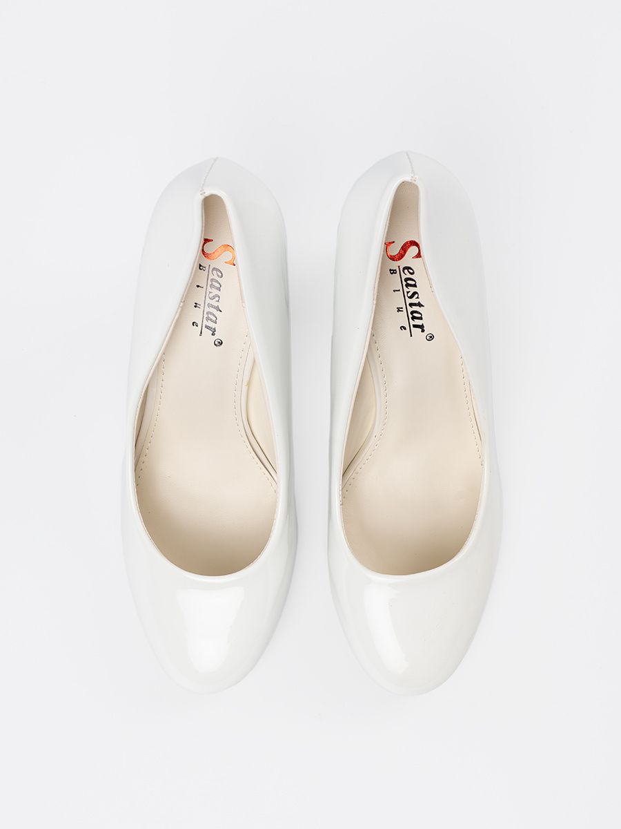 White Patent Pumps