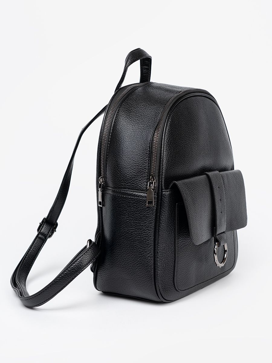 Black Women's Eco-Leather Backpack
