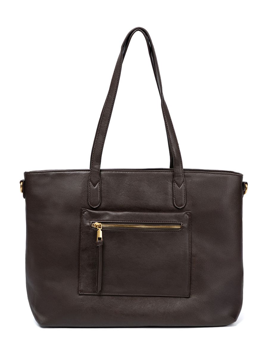 Dark Brown Bag with Golden Details