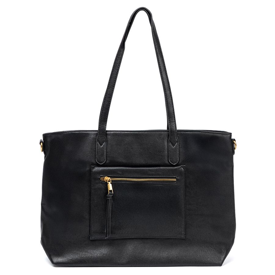 Black Handbag with Golden Details