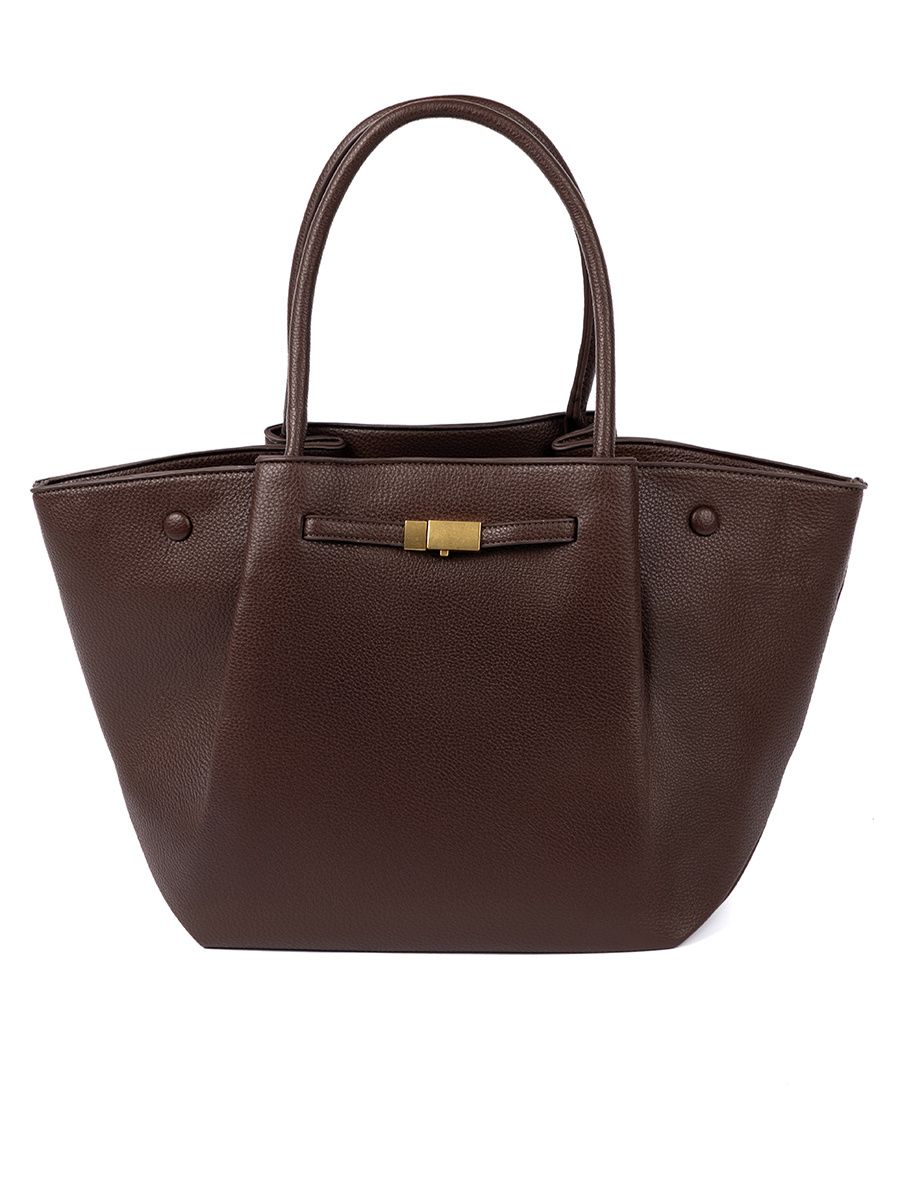 Spacious Dark Brown Eco-Leather Bag