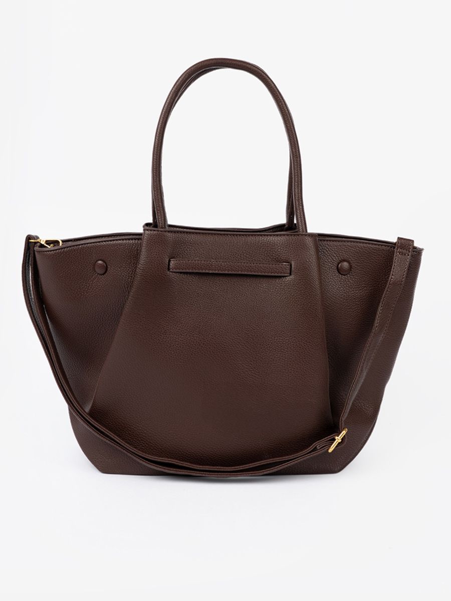 Spacious Dark Brown Eco-Leather Bag