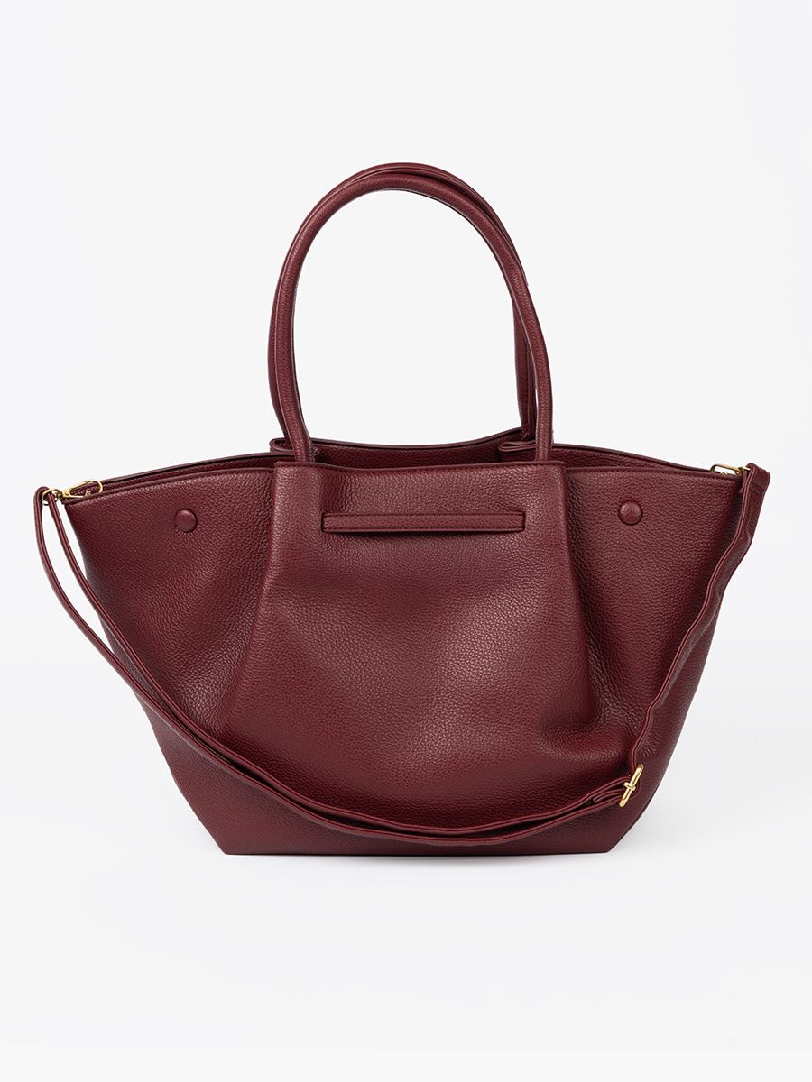 Elegant Burgundy Shoulder Shopper