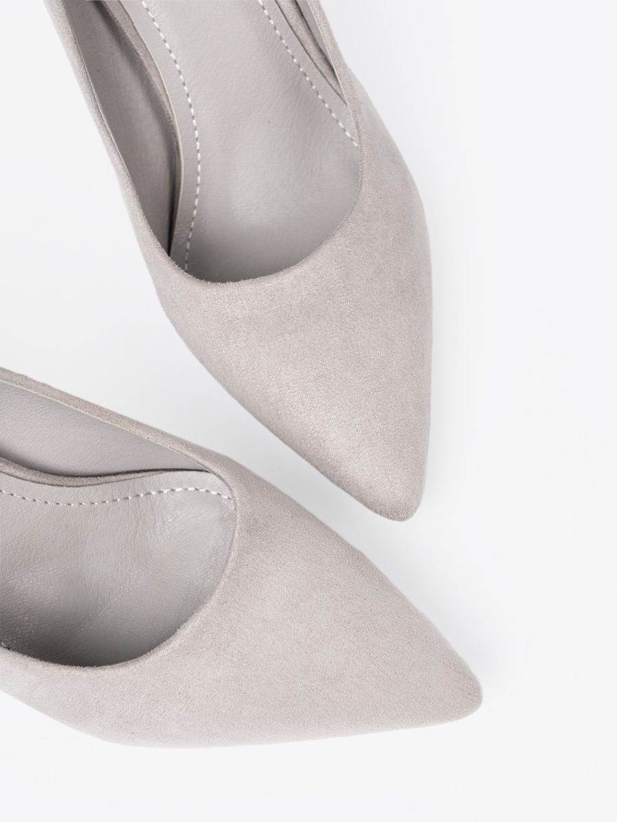 Classic Grey Suede High Heels