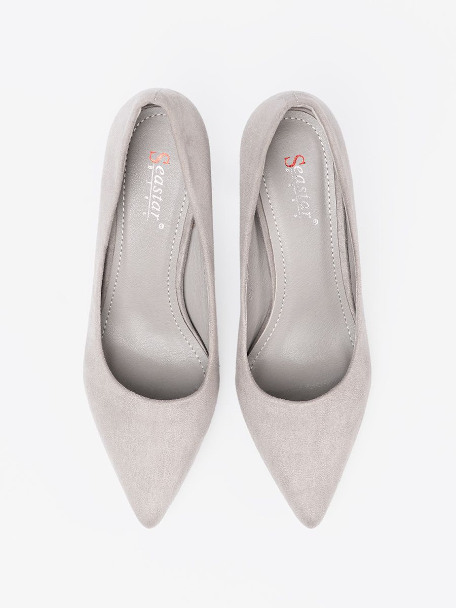 Classic Grey Suede High Heels