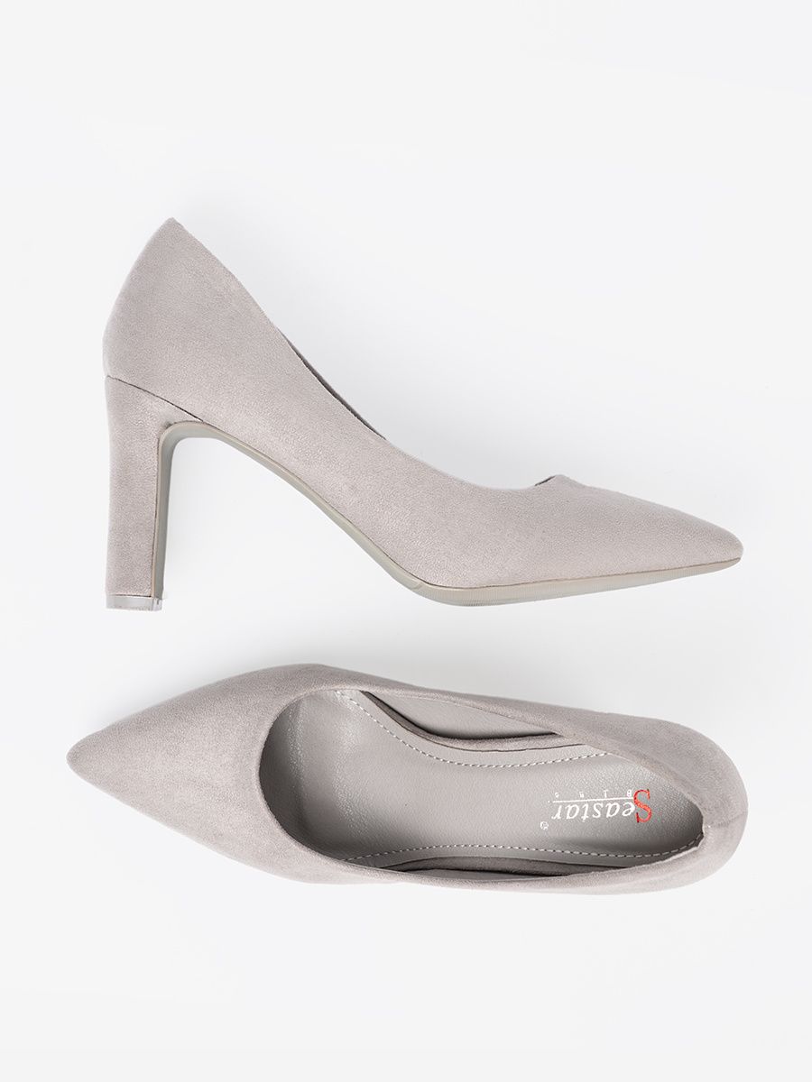 Classic Grey Suede High Heels