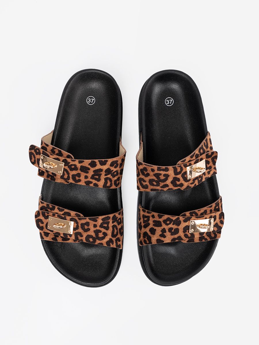 Women's Leopard Print Slides