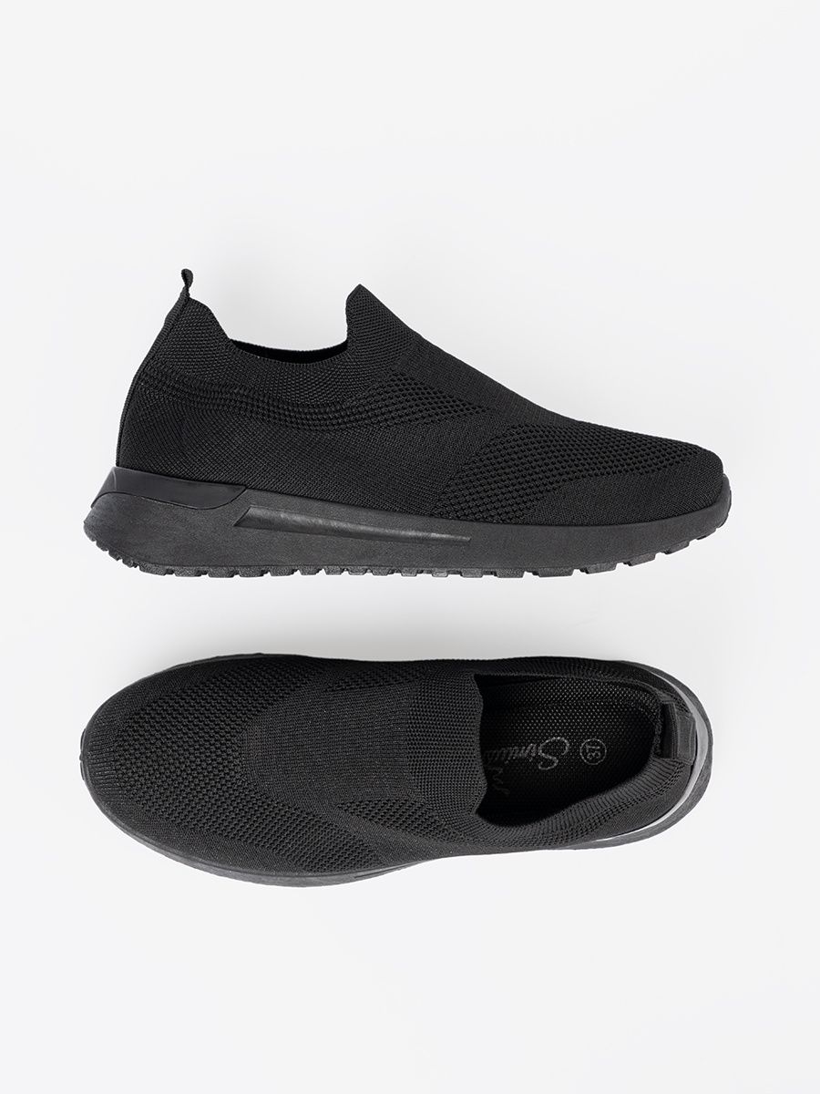 Black Slip-On Sneakers