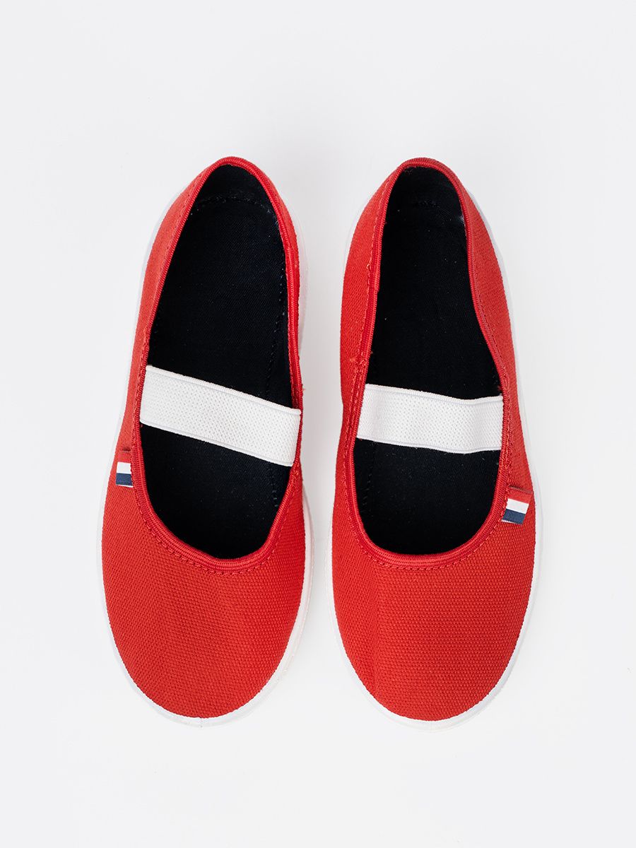 Light Red Shoes with Elastic Strap