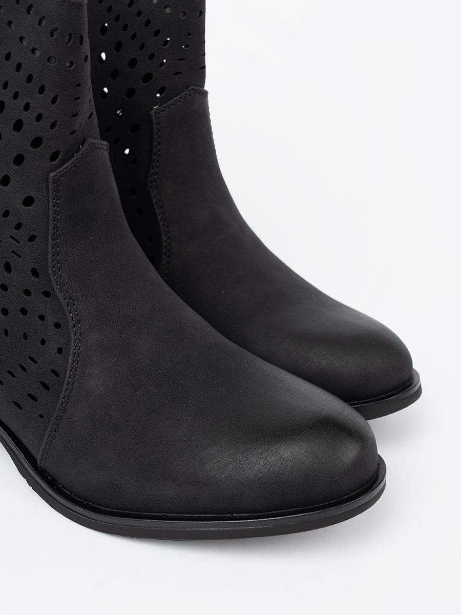 Lace-Up Black Ankle Boots