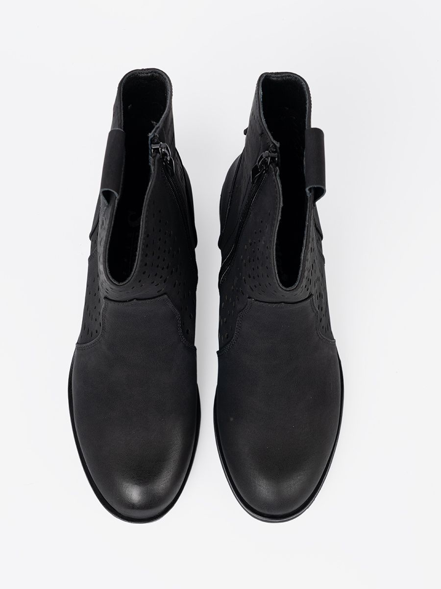 Lace-Up Black Ankle Boots