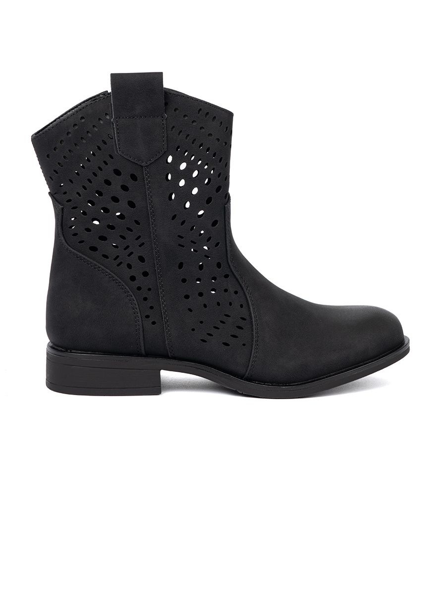 Lace-Up Black Ankle Boots