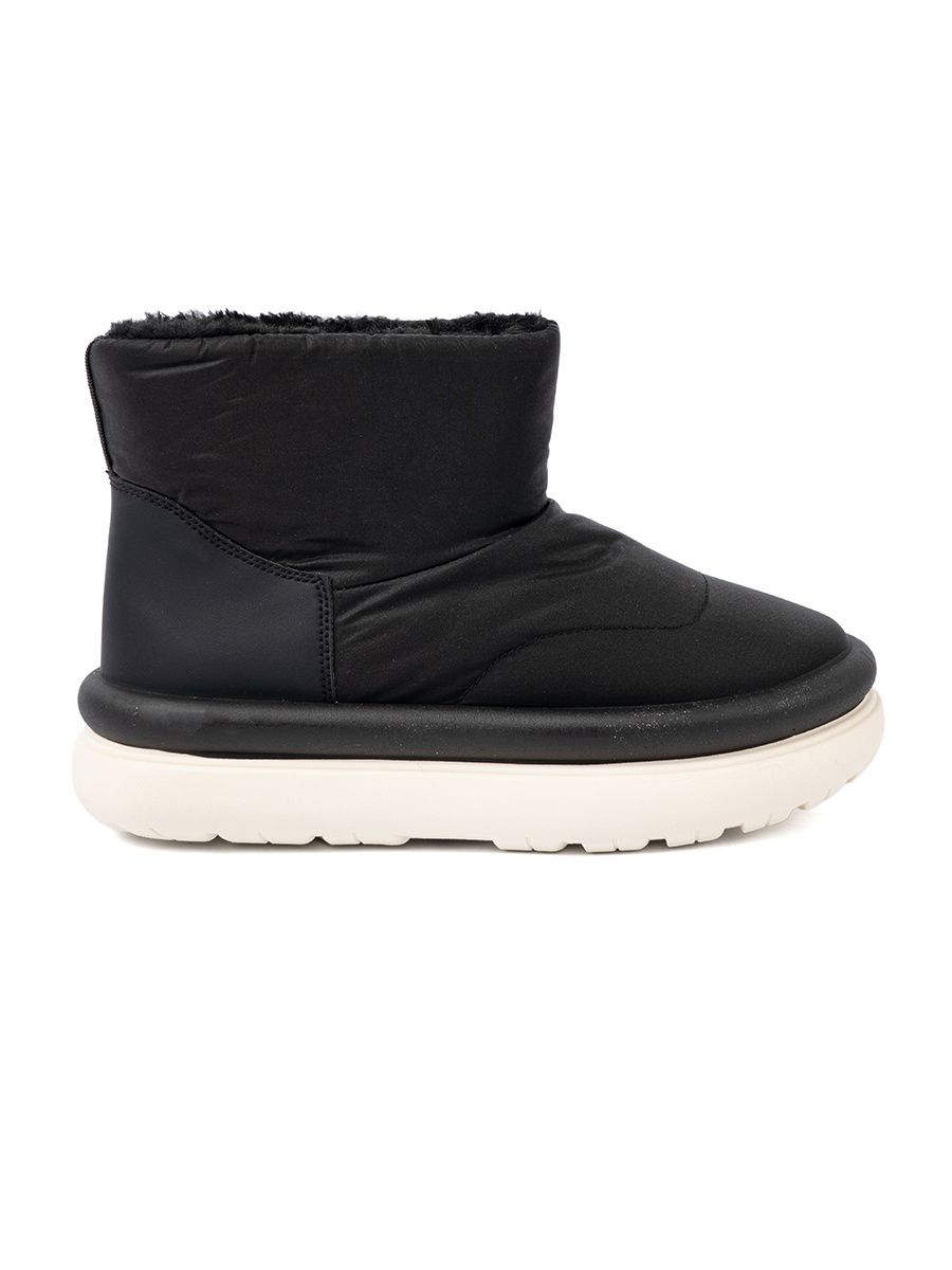 Waterproof Black Snow Boots with Fur Lining