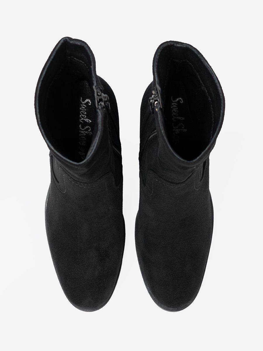 Black Ankle Boots with Heel