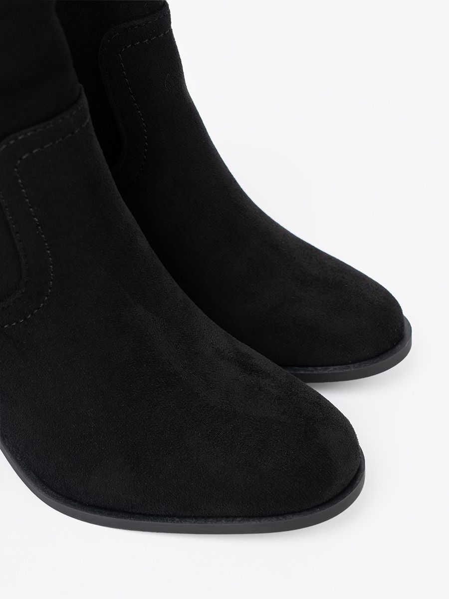 Black Ankle Boots with Heel