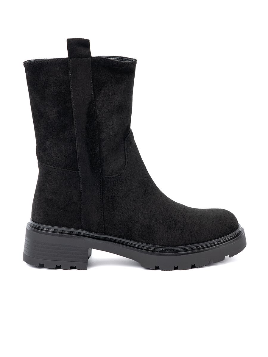 Black Ankle Boots with Thick Sole