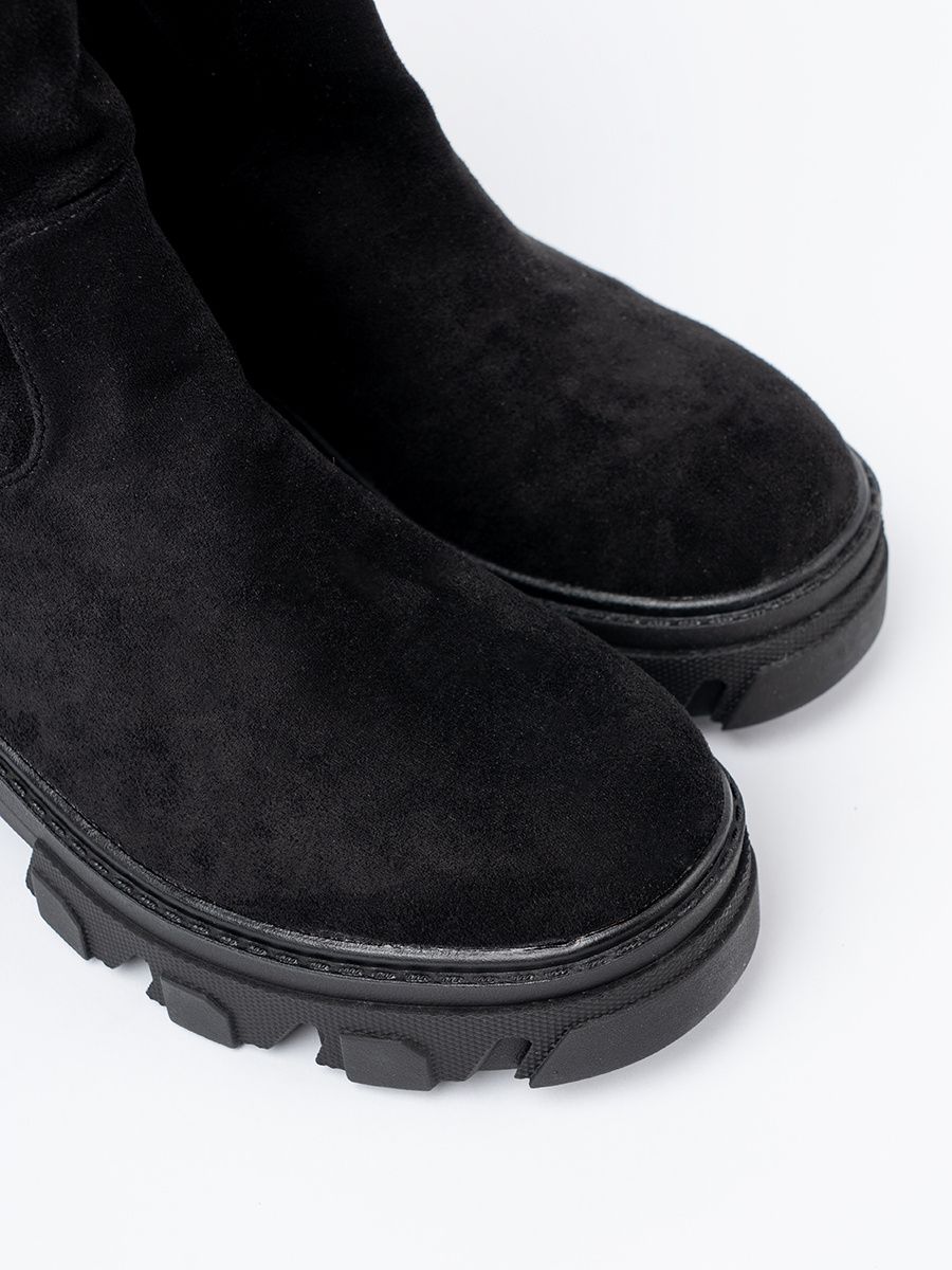 Black Ankle Boots with Minimalist Design