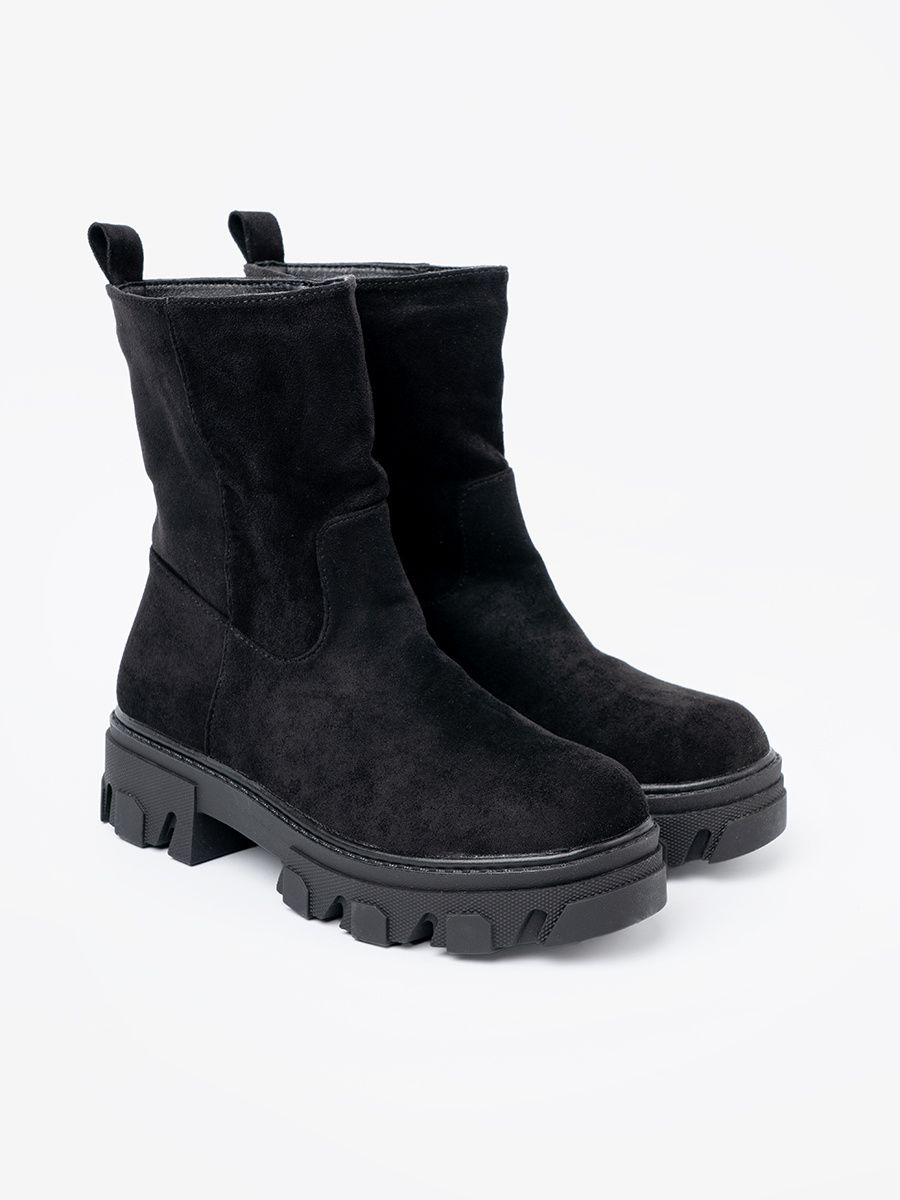 Black Ankle Boots with Minimalist Design