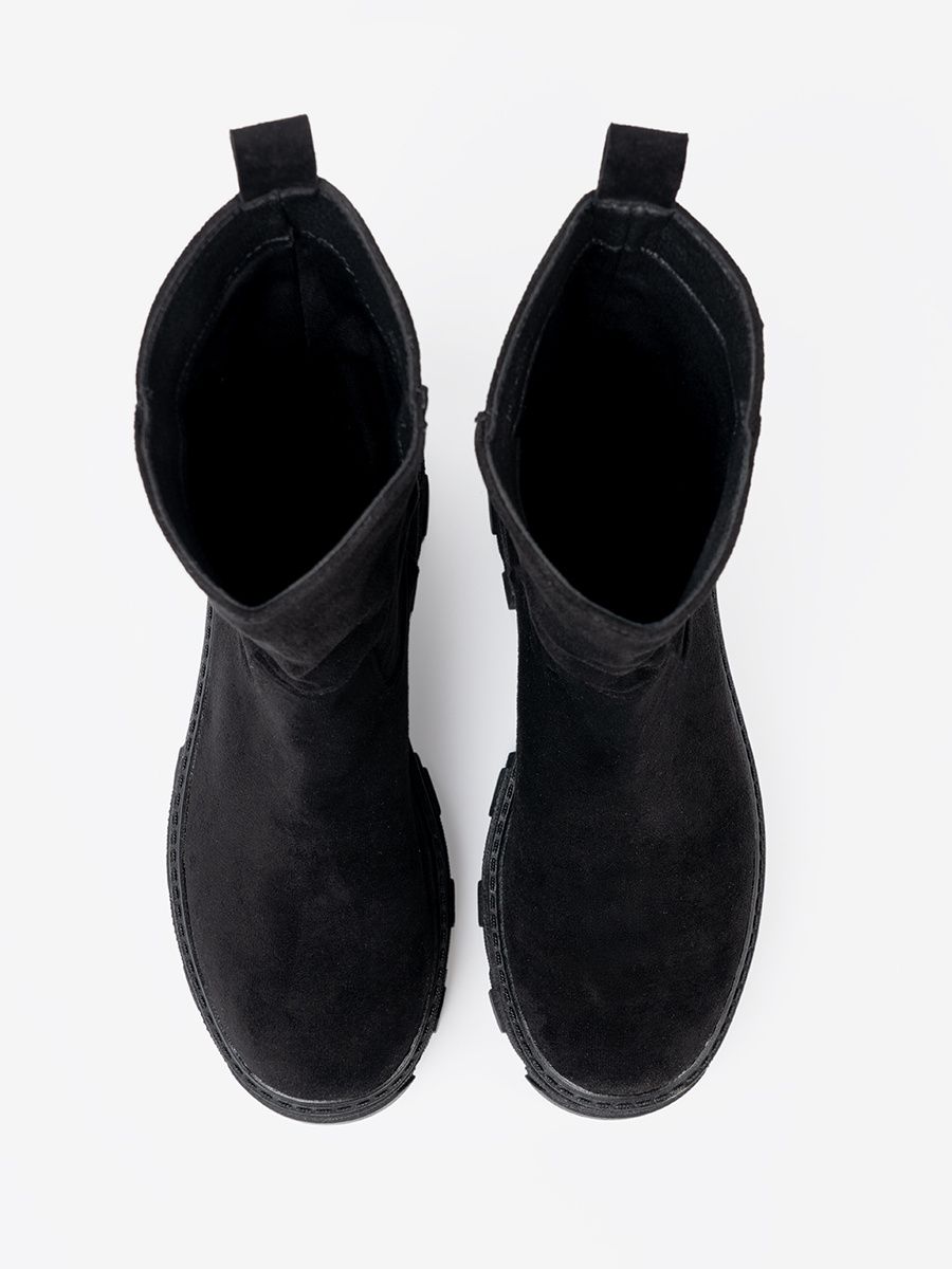 Black Ankle Boots with Minimalist Design