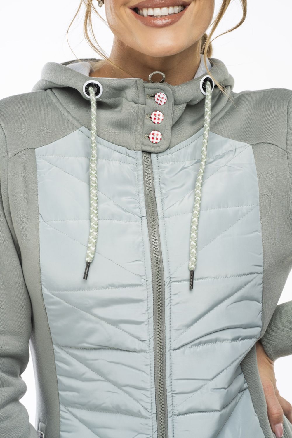 Olive green elongated hoodie