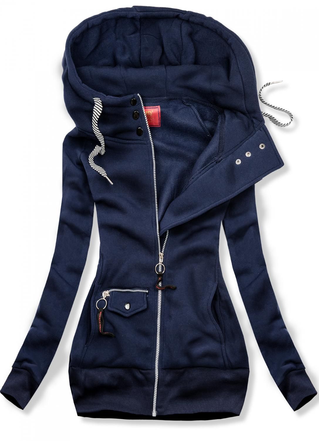 Dark Blue Zip-Up Hoodie