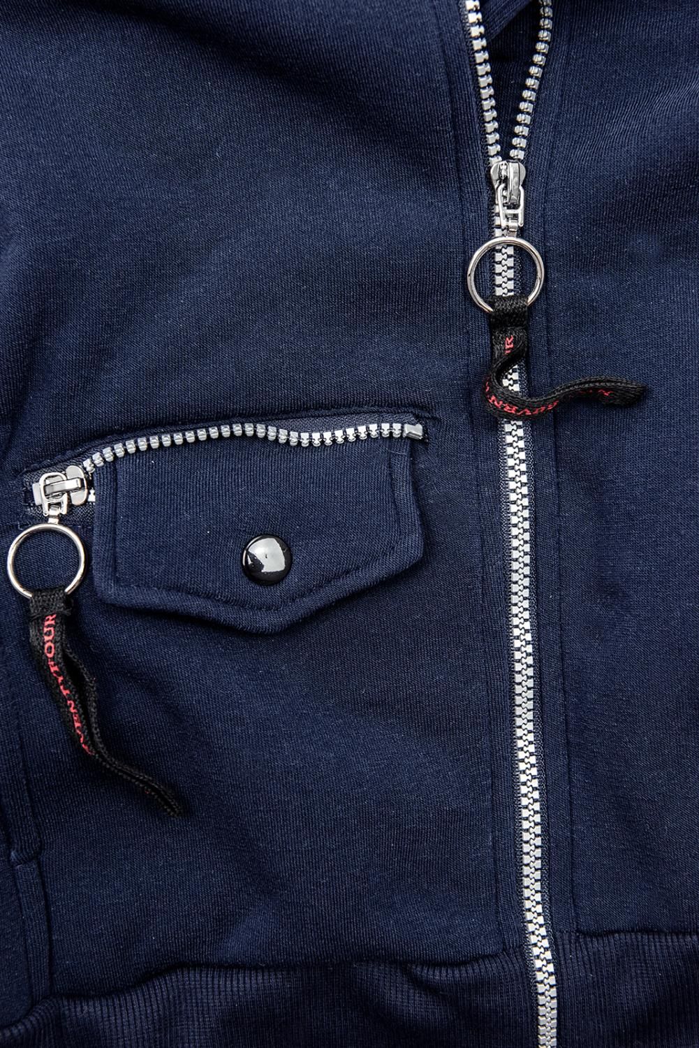 Dark Blue Zip-Up Hoodie