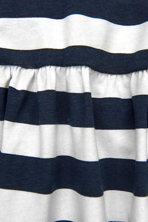 Blue-white loose striped dress I.