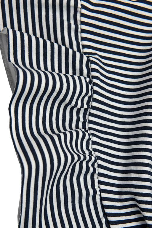 Blue-white loose striped dress IV.