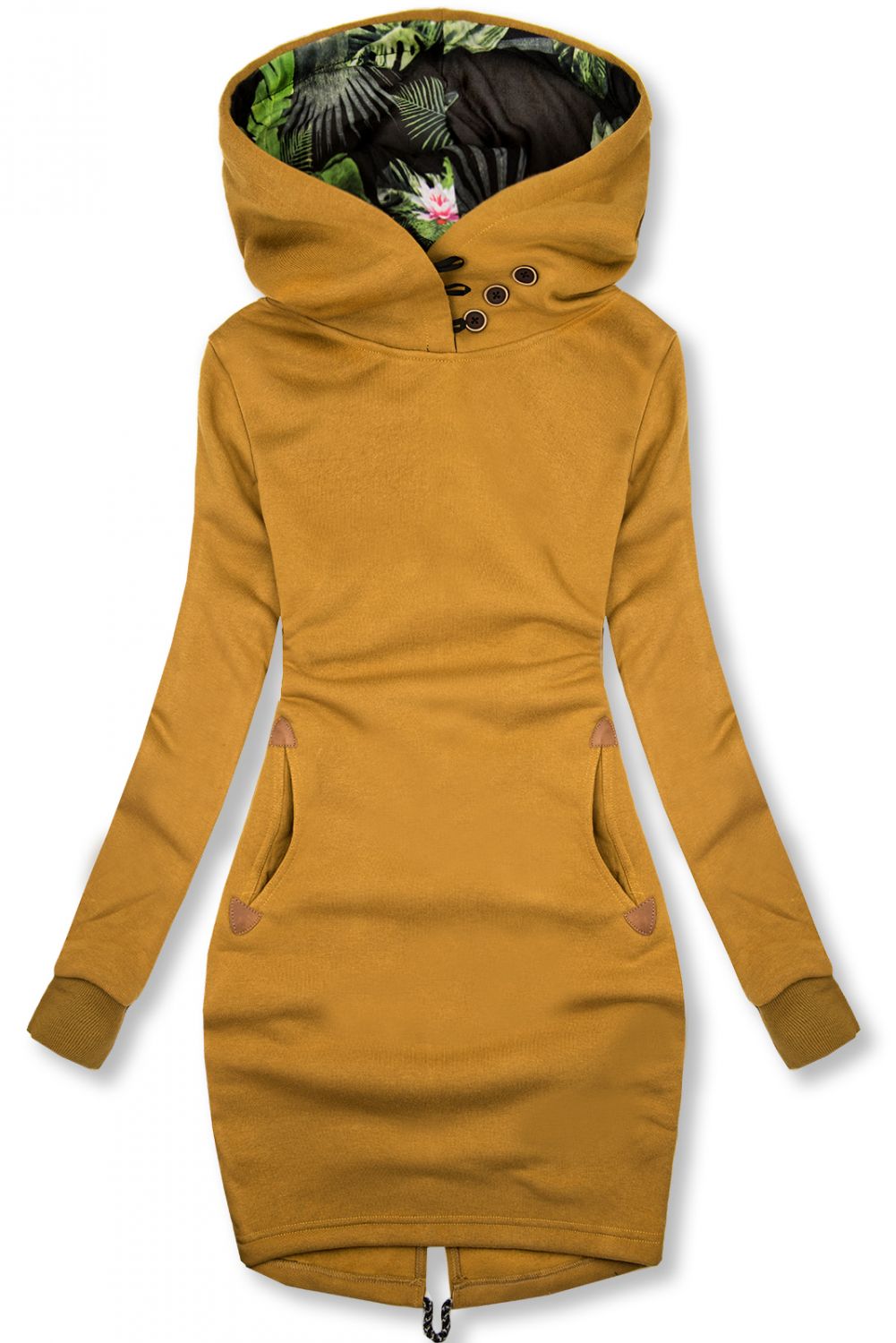 Sweatshirt dress mustard yellow