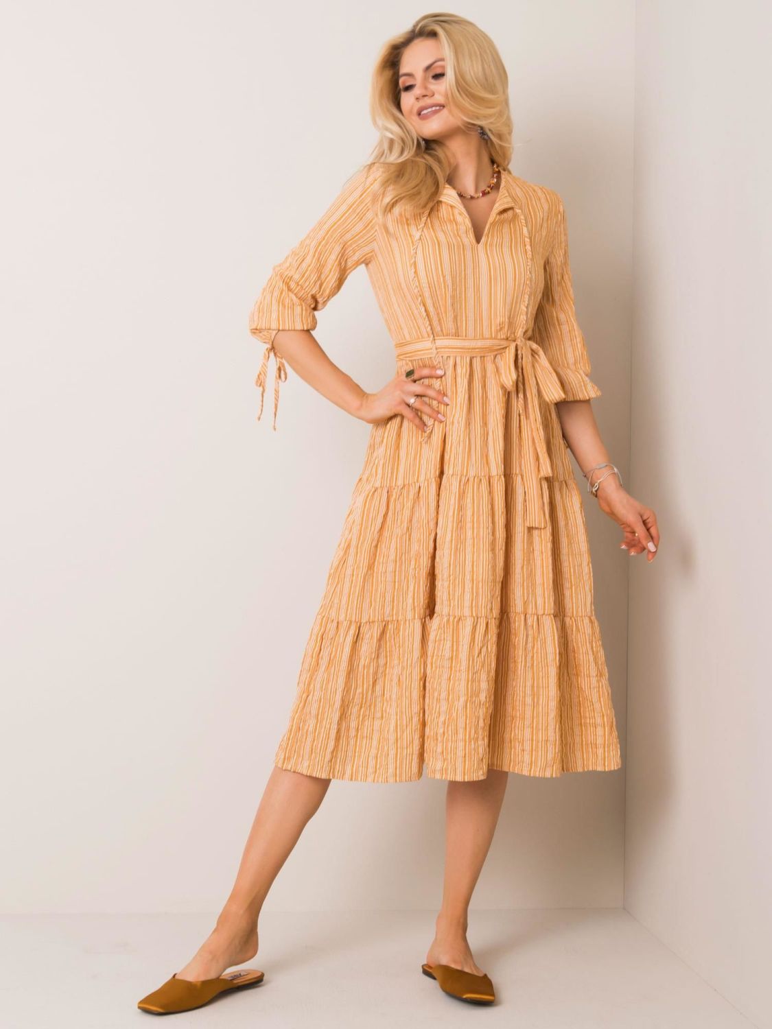 Yellow Striped Dress