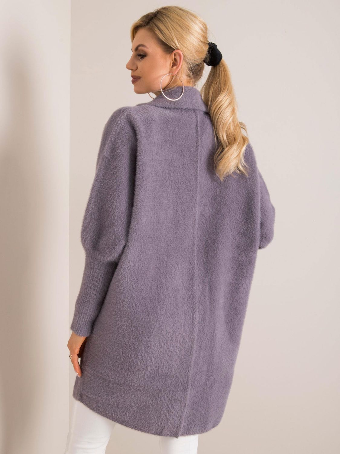 Dark Gray Fluffy Transitional Coat