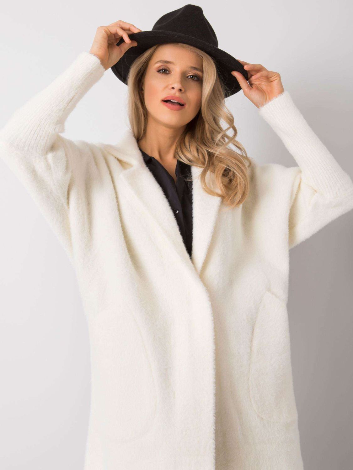 Ecru Alpaca Fluffy Coat