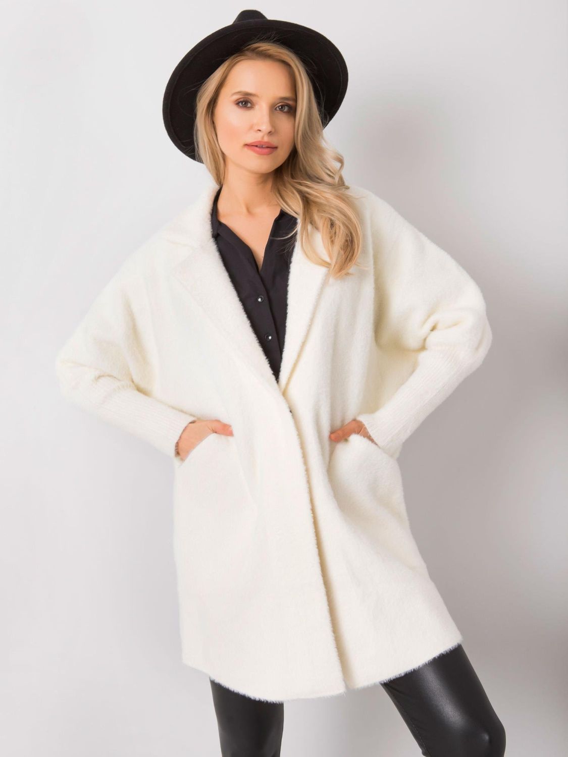 Ecru Alpaca Fluffy Coat