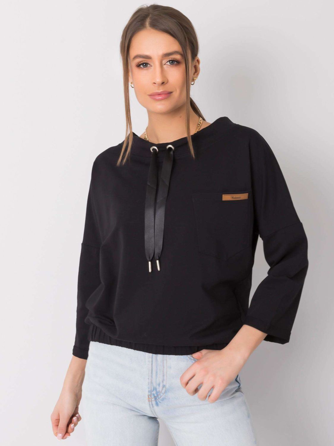 Black Oversize Cotton Sweatshirt