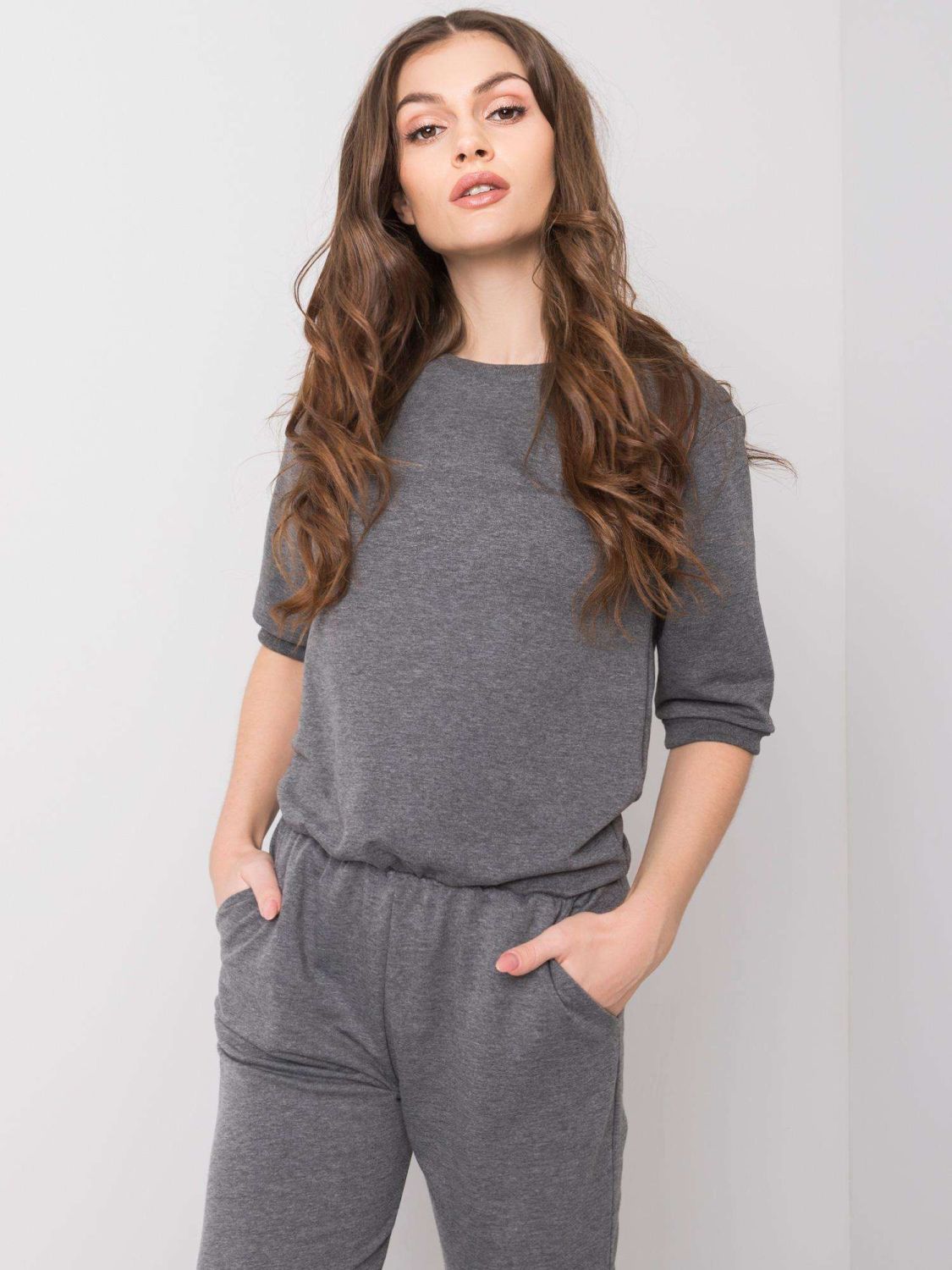Dark Gray Melange Women's Jumpsuit